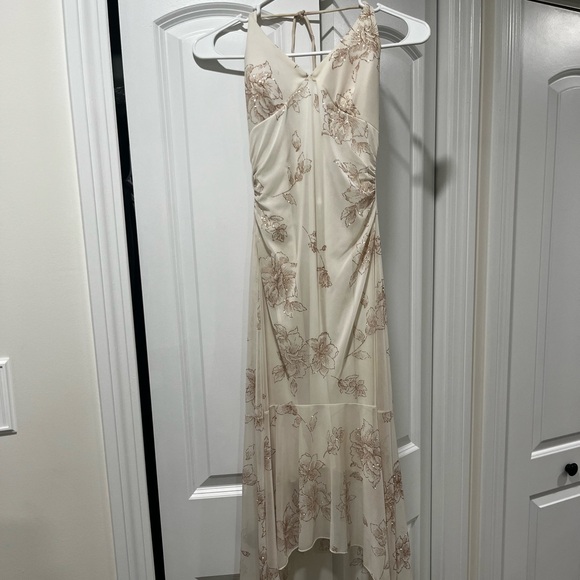 Taboo Dresses & Skirts - Vintage Gold Floral Cream Maxi Dress